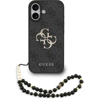 Guess PU 4G Metal Logo Strap kryt iPhone 17 čierny - Puzdra