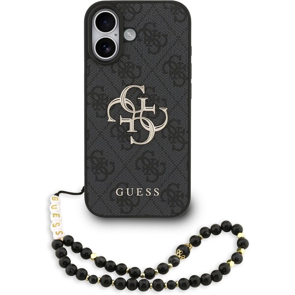 E-shop Guess PU 4G Metal Logo Strap kryt iPhone 17 čierny