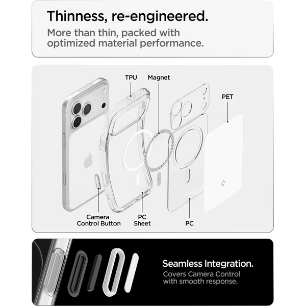 Spigen Ultra Hybrid T MagSafe kryt iPhone 18 Pro/17 Pro lesklá bílá - Puzdra - Obrázok f7d57db856eb4eaaaf5b594dd56c3173