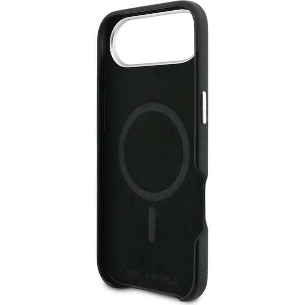 Karl Lagerfeld PU Karl a Choupette Heads Pins MagSafe kryt iPhone Air čierny - Puzdra - Obrázok f7f8ea10f5824afebdc5204fff8bec97