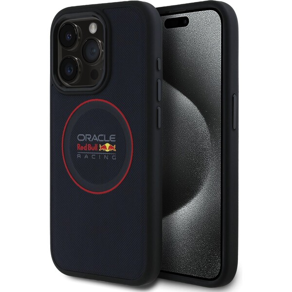 E-shop Oracle Red Bull Racing PU Leather Red Ring MagSafe kryt iPhone 15 Pro Max modrý
