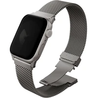 UNIQ DANTE PRE APPLE WATCH SELF ADJUSTABLE MESH STEEL BAND 49/46/45/44MM - TITANIUM SLIVER (TITANIUM - Remienky