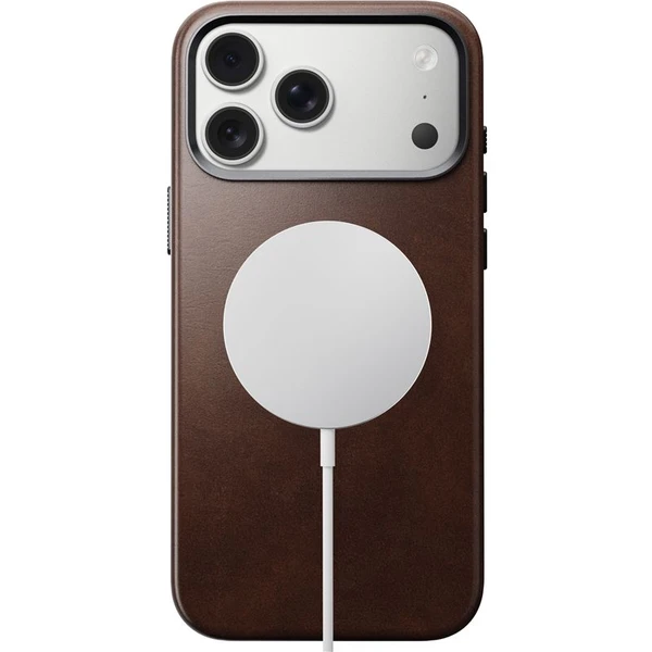 Nomad Traditional Leather Case (Horween) MagSafe kožený kryt iPhone 17 Pro Max Rustic Brown - Puzdra - Obrázok f87585ea1f5442db96294f1ed57f7c12