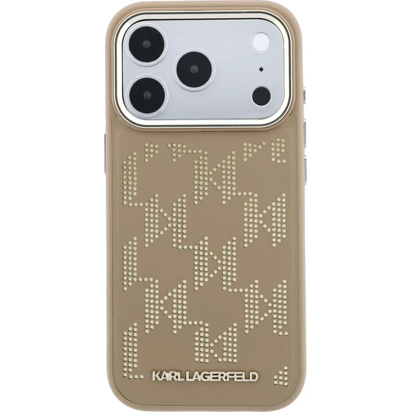 Karl Lagerfeld PU Perforated Monogram MagSafe Zadný Kryt pre iPhone 17 Pro Max Beige - Puzdra - Obrázok f8931c7bec794ea9ab83f5a8796f269e