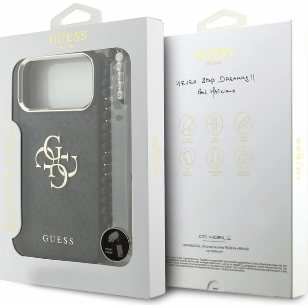 Guess PU 4G Metal Logo Strap Zadný kryt pre iPhone 18 Pro Max Black - Puzdra - Obrázok f8acd4f86a24411d8a8d6a7ecca57d0f