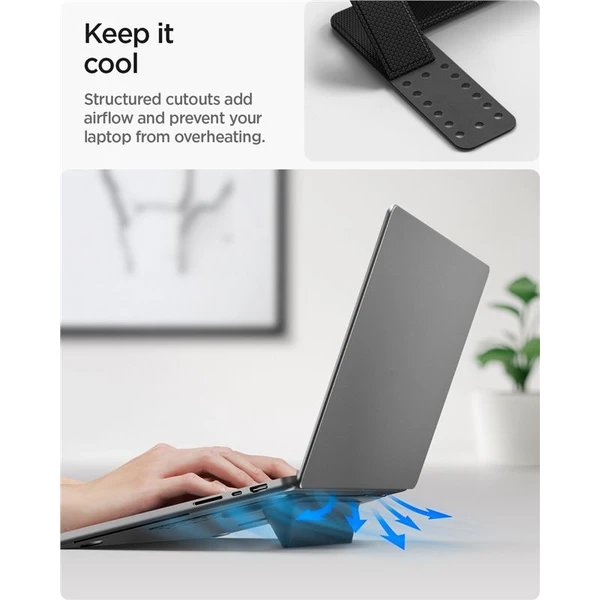 Spigen Slim Fold Laptop Stand LD201-S1 stojanček pre notebook/MacBook čierny - Stojany - Obrázok f8cc3e9d6ec64789bffaca2b8538904a