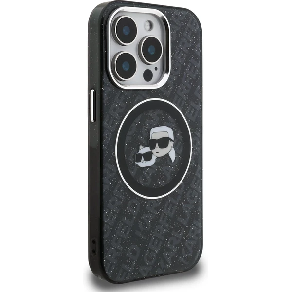 Karl Lagerfeld IML K&CH Heads Repeated Logo MagSafe kryt iPhone 15 Pre čierny - Puzdra - Obrázok f902ca87f562484f949ceea801794ce8