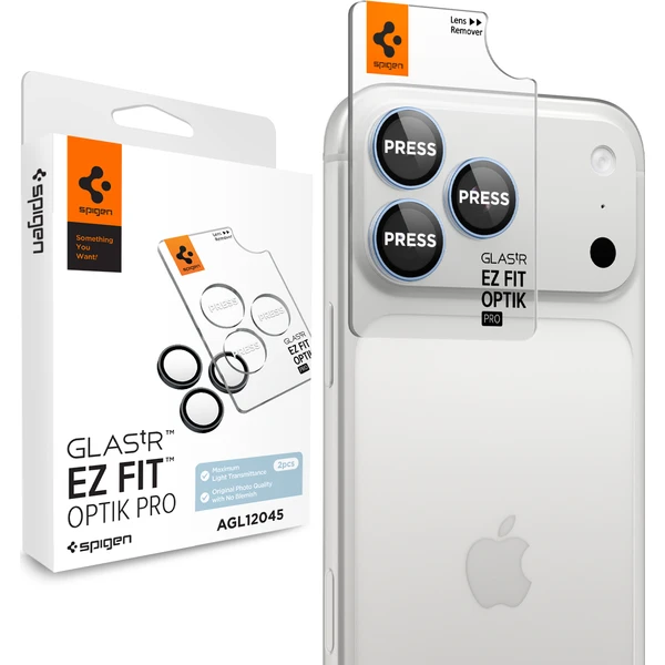 Spigen Glass tR EZ Fit Optik Pro 2 Pack sada skiel iPhone 18 Pro Max/18 Pro svetlomodrá - Ochranné fólie a sklo - Hlavný obrázok