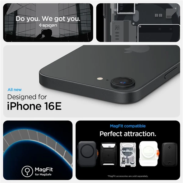 Spigen Ultra Hybrid MagSafe kryt iPhone 17e/16e zero one black - Puzdra - Obrázok f9424b58575e4ad3af54abb29bfc7e6d
