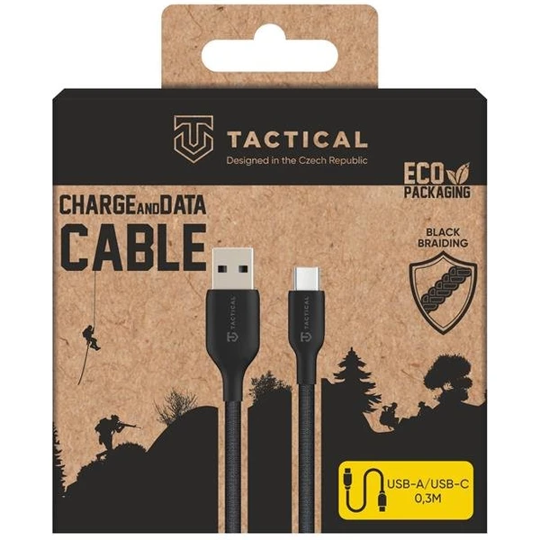Tactical Stitch Thread USB-A/USB-C napájací kábel 15W 0,3m čierny - Káble a redukcie - Obrázok f96e1f9700a74fdab415fecd494708f0