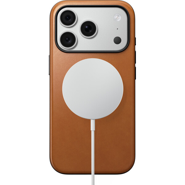 Nomad Modern Leather (Horween) MagSafe kožený kryt iPhone 17 Pro/18 Pro Saddle - Puzdra - Obrázok f9739a9f031348ddb951f4e37ef70aed