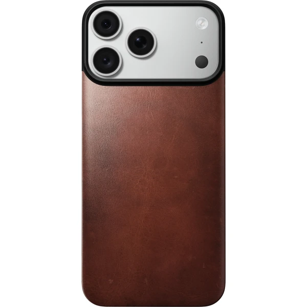 Nomad Magnetic Leather Back (Horween) MagSafe kožený kryt iPhone 17 Pro Max/18 Pro Max Olde Dublin - Puzdra - Obrázok f97d86fa06a24650b3aac78fe520355e