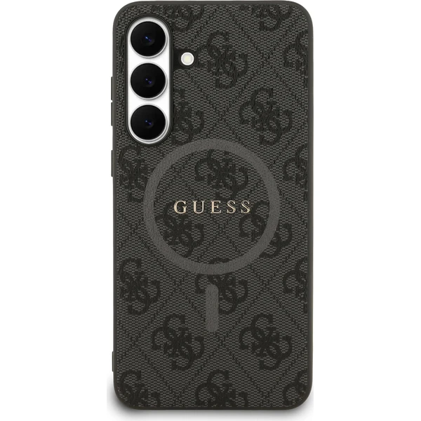 Guess PU Leather 4G Colored Ring MagSafe Zadný Kryt pre Samsung Galaxy S25 FE čierny - Puzdra - Obrázok f9a79f78e9304fd6baab1ee3ee6ad916