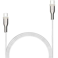 PEVNÝ USB-C/USB-C napájací kábel 100W 0,5m biely - Káble a redukcie