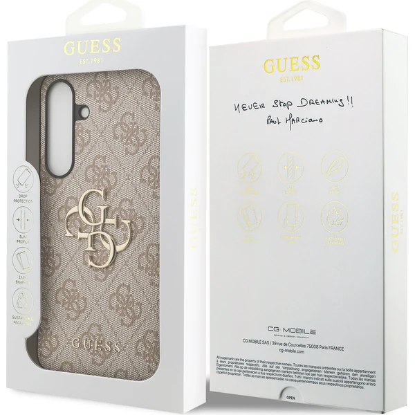 Guess PU 4G Metal Logo Zadný Kryt pre Samsung Galaxy S25 FE ružový - Puzdra - Obrázok fa1820339fc54fd2ba22b5c2751f3f22