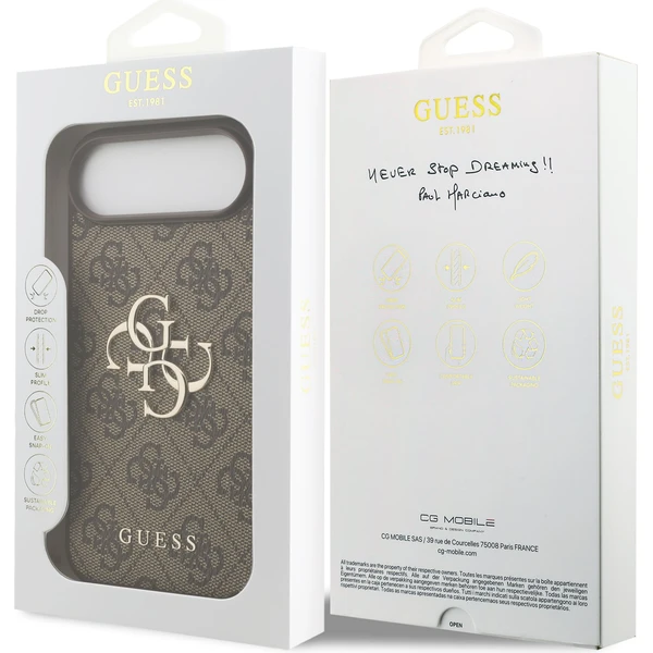 Guess PU 4G Metal Logo kryt iPhone Air hnedý - Puzdra - Obrázok fa203602efa84fa7b46971386cd53a57