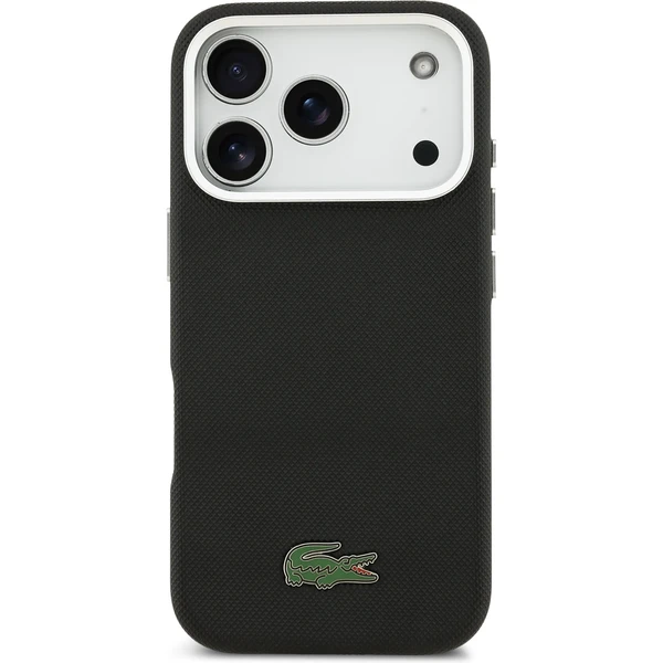 Lacoste Iconic Petit Pique Metal Logo MagSafe kryt iPhone 17 Pro Max čierny - Puzdra - Obrázok fa2164a48a2243199de07e8cff28302e