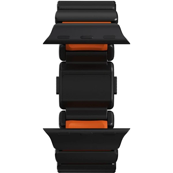 Nomad Stratos Band FKM remienok Apple Watch 45/46/49mm Čierny titán/Ultra oranžová - Remienky - Obrázok fa309e101393423bb0a5c3f60e4014ec
