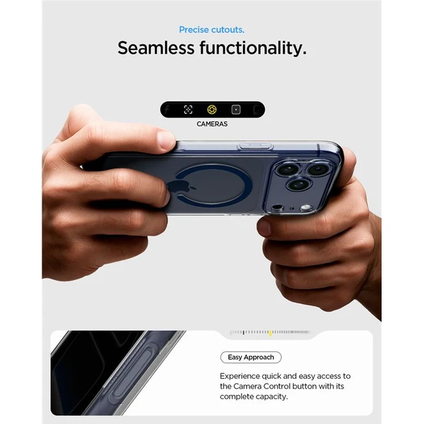 Spigen Ultra Hybrid MagSafe kryt iPhone 17 Pro Max clear deep blue - Puzdra - Obrázok fa57dd23205e4a8d903b7d12943538d4