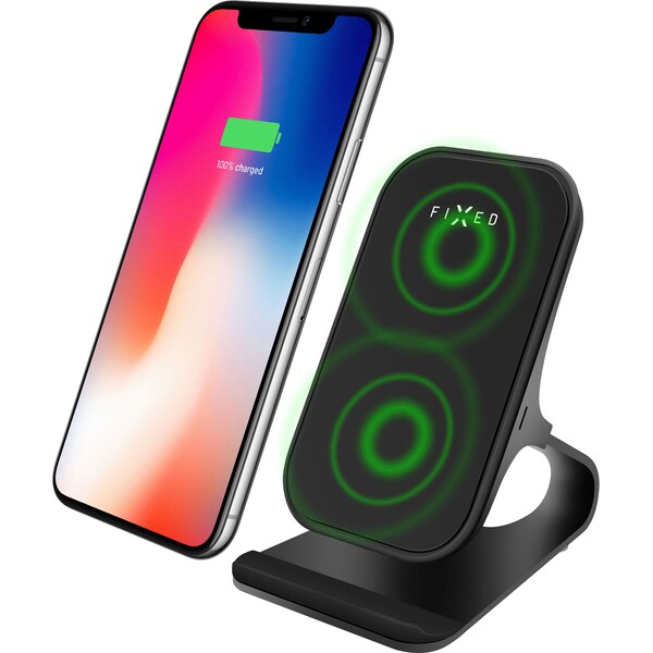 FIXED Frame Wireless 15W bezdrôtová nabíjačka čierna