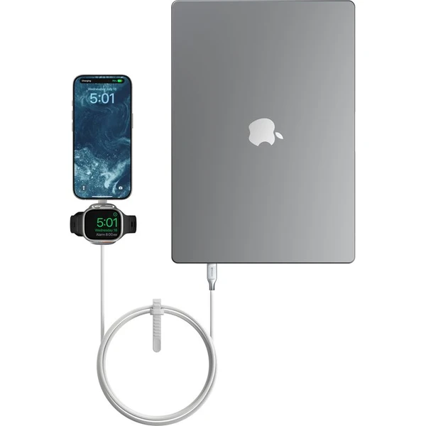 Nomad Universal Cable pre Apple Watch, USB-C 100W, 1.5m, biely - Nabíjačky - Obrázok fa7faa1e094646efbefc38df47724b93