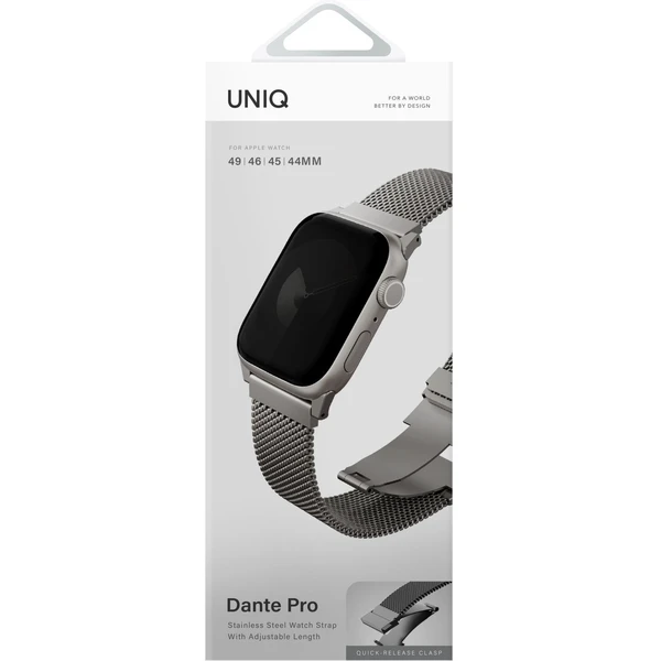 UNIQ Dante Pre oceľový remienok 49/46/45/44mm titánovo strieborný - Remienky - Obrázok faa15f596a8943138fe8686e21118d96