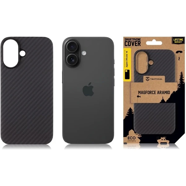 Tactical MagForce Aramid Kryt pre Apple iPhone 16 čierny - Puzdra - Obrázok fac0ea5e0a5540318e4748fe64131402