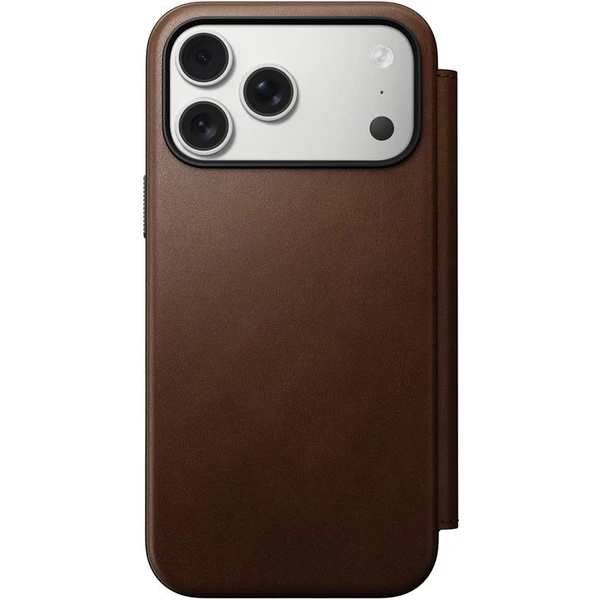 Nomad Modern Leather Folio MagSafe kožené púzdro iPhone 17 Pro Max Brown - Puzdra - Obrázok fad3c1462acb4e47b64b3bf4c05ec8d1