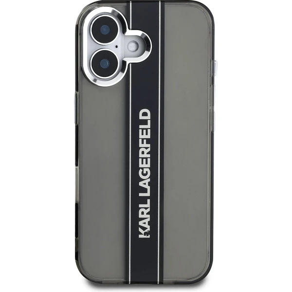 Karl Lagerfeld IML Stripe Logo kryt iPhone 16 čierny - Puzdra - Obrázok fae87473bc4445879b5a2161b31674c2