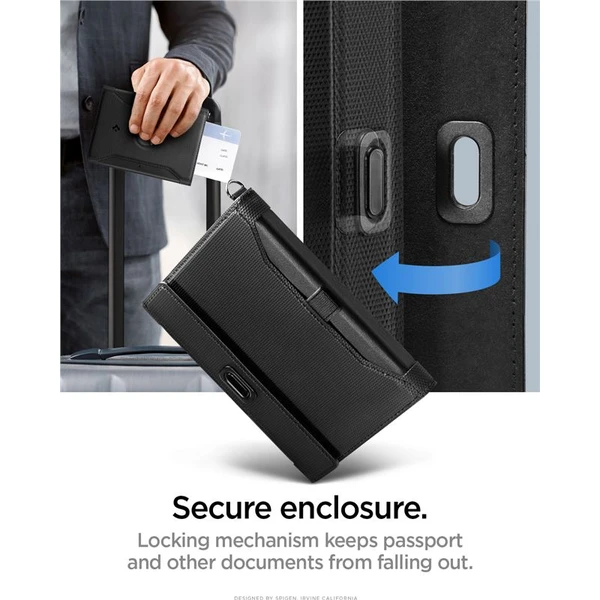 Spigen Universal AirTag Passport Holder puzdro na cestovný pas čierne - Puzdra - Obrázok fb2ea66c6391441b90a1e149be7d40ad