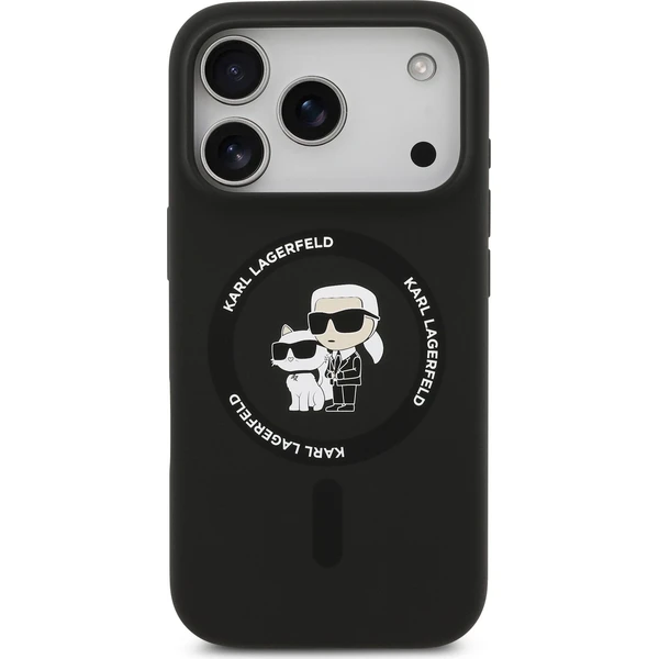 Karl Lagerfeld Liquid Silicone Karl and Choupette MagSafe kryt iPhone 18 Pro Max černý - Puzdra - Obrázok fb4dacc7ef4e485a9d1c6287f2df6ecc