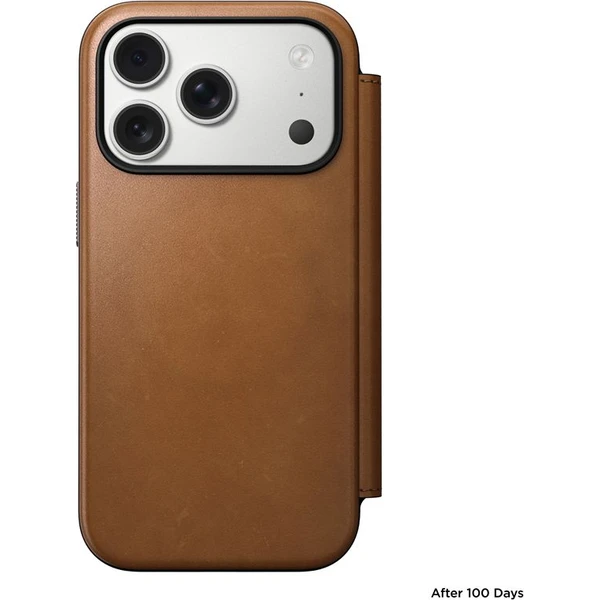 Nomad Modern Leather Folio MagSafe kožené puzdro iPhone 17 Pro English Tan - Puzdra - Obrázok fb4efc96430e4fb48310c168b3addacf