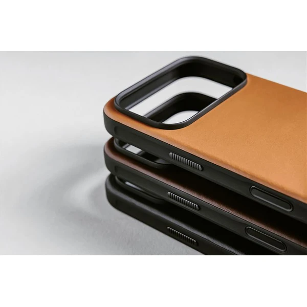 Nomad Modern Leather Case MagSafe kožený kryt iPhone 17 Pro Max English Tan - Puzdra - Obrázok fb6f6403ae2343299a21bd9b4b8404c7