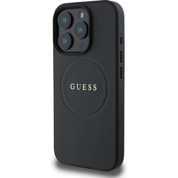 Guess PU Grained Classic Logo MagSafe kryt iPhone 16 Pro čierny - Puzdra - Obrázok fb97372fb43847bfabcc0d475ef51b2a