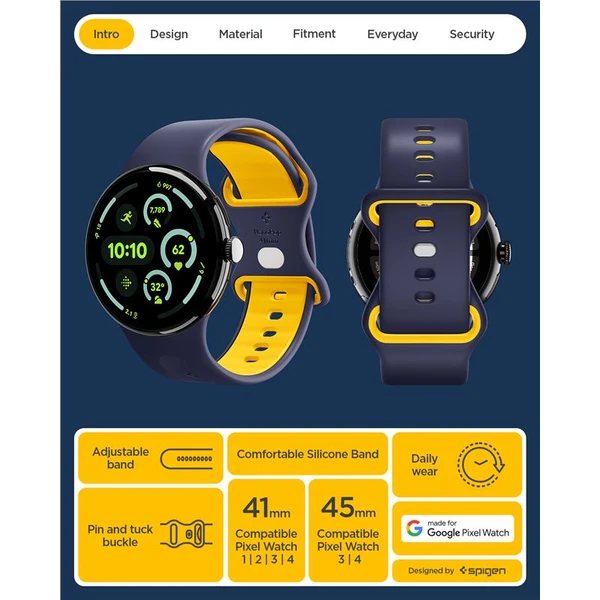 Spigen Nano Pop Band remienok Google Pixel Watch 4/3/2/1 (41mm) námornícka modrá - Remienky - Obrázok fbc8ce5f6fba4f8eb419e009279d6932