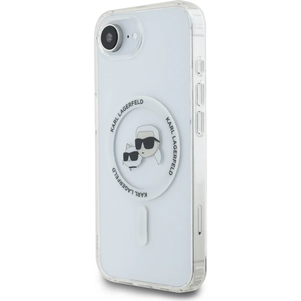 Karl Lagerfeld IML K&CH Heads kovový rám MagSafe kryt iPhone 17e/16e priehľadný - Puzdra - Obrázok fbd041920f0d44d0a919f8989e991889