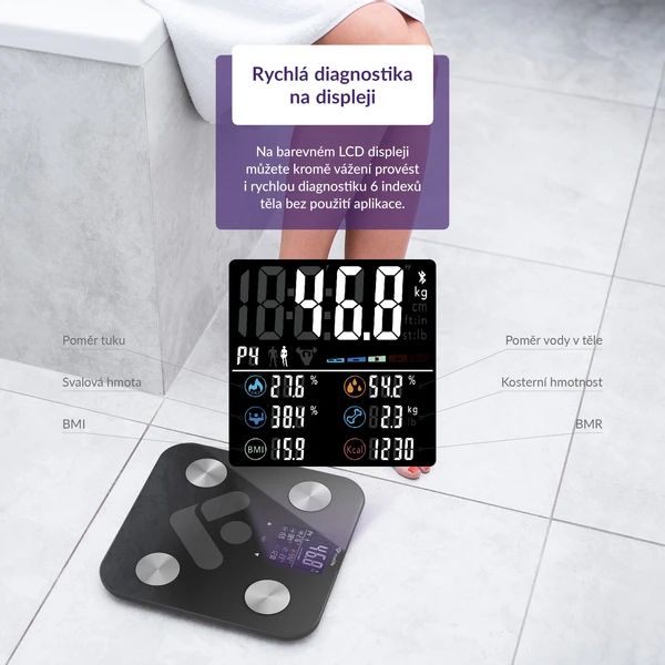 TrueLife FitScale W6 BT múdra váha čierna - Inteligentné váhy - Obrázok fbf873bd45ec4773890f5161187792d5