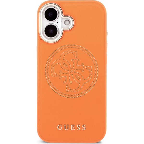 Guess PU Perforated 4G Logo MagSafe kryt iPhone 17 oranžový - Puzdra - Obrázok fc09babe07ee425ea183cfedd55c7666
