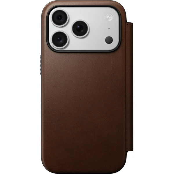 Nomad Modern Leather Folio MagSafe kožené puzdro iPhone 17 Pro/18 Pro Brown - Puzdra - Obrázok fc0fec3cdf7b49728e731b2876d2d8ca