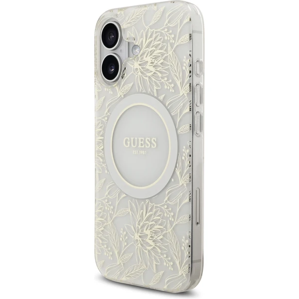 Guess IML Flowers Allover Strap MagSafe kryt iPhone 17 biely - Puzdra - Obrázok fc2969a322ac4f20ac9a60ab34611fbe