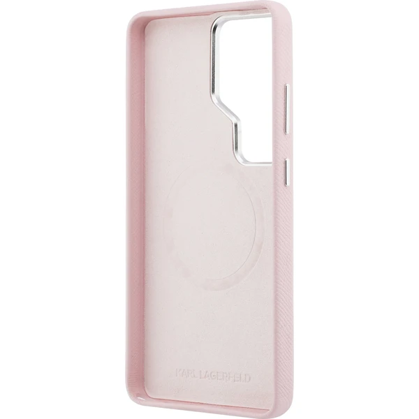 Karl Lagerfeld zrnité PU kožené púzdro K&CH Heads Magnetické kryt Samsung Galaxy S26 Ultra ružový - Puzdra - Obrázok fc495d5cb2ce4375a62cd8786766eb17