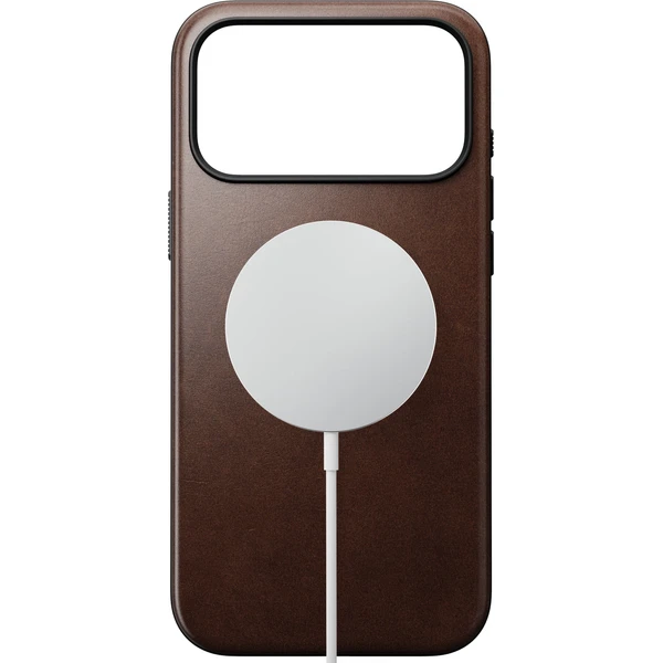 Nomad Modern Leather (Horween) MagSafe kožený kryt iPhone 18 Pro Max Rustic Brown - Puzdra - Obrázok fc70a7c1748c4ef4b7edda93f4b7637b