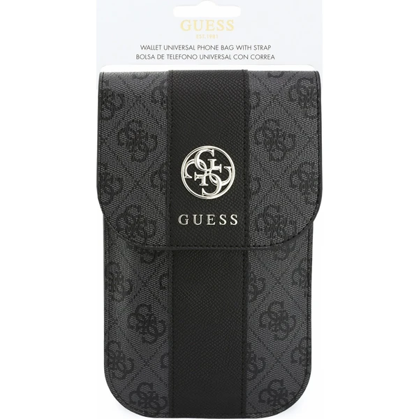 Guess PU 4G Stripe Metal Logo taška na telefon černá - Puzdra - Obrázok fca92e30963c45a5b91a691c5c870b48