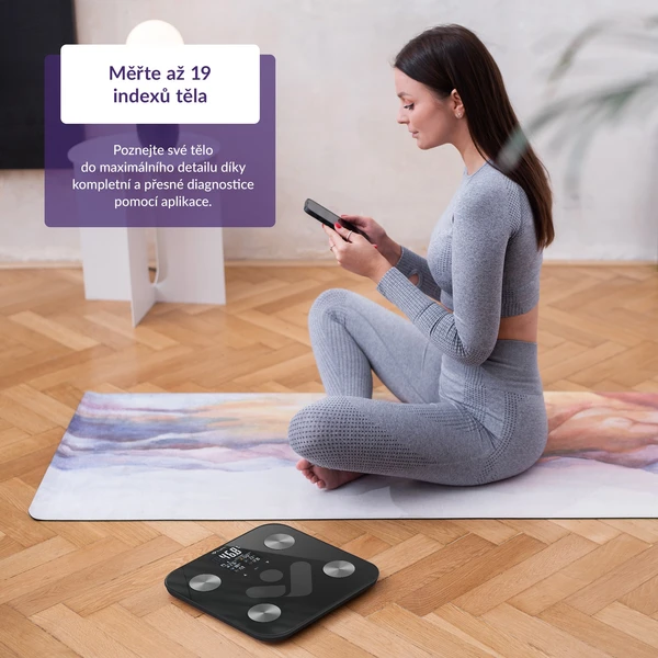 TrueLife FitScale W6 BT múdra váha čierna - Inteligentné váhy - Obrázok fca944c1db1e4757bcbcaa306c7264c7