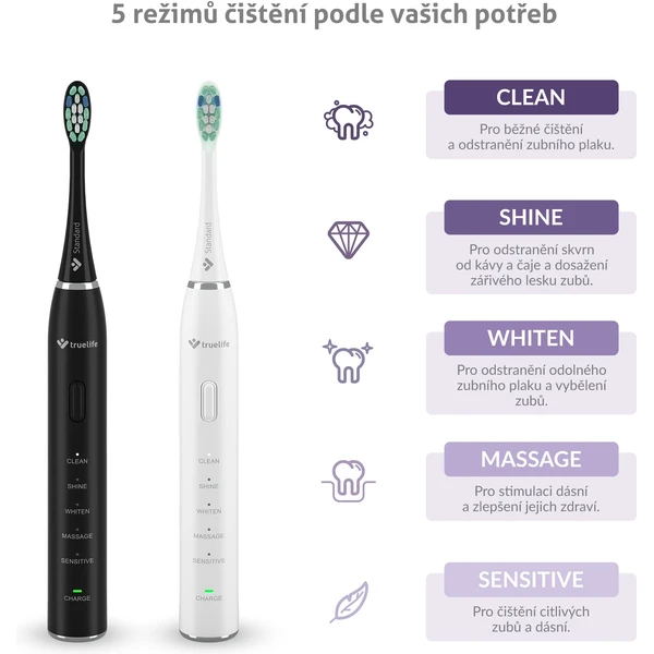 TrueLife SonicBrush Clean30 Duo sonická kefka biela/čierna - Zubné kefky - Obrázok fcc5dcee121b47999d1bc8e326fcdd8d