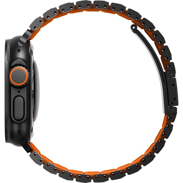 UNIQ Strova Flex titánový remienok pre Apple Watch 49/46/45/44mm Midnight Black/Volt Orange - Remienky - Obrázok fcf8c0c2a0f04a0dae3623fc74a31b64