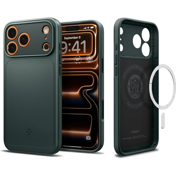 Spigen Thin Fit MagSafe kryt iPhone 18 Pro/17 Pro abys green - Puzdra - Obrázok fd07491719774af6838b87c6eb05424a