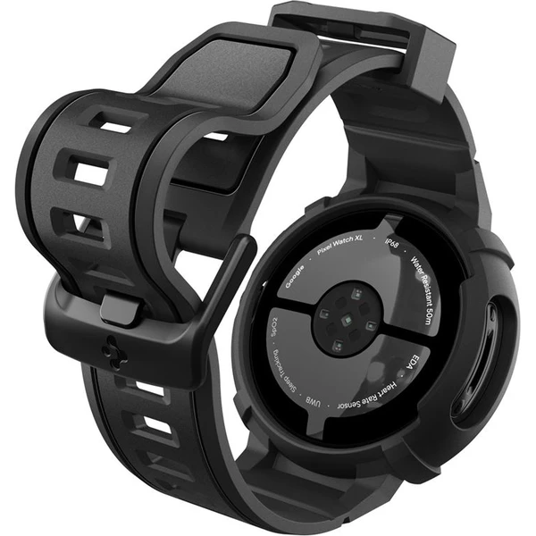 Spigen Rugged Armor Pro + Stand, matná čierna - Google Pixel Watch 5/4 45mm - Puzdra - Obrázok fd179d3a72884475bc113a7e7d572a81
