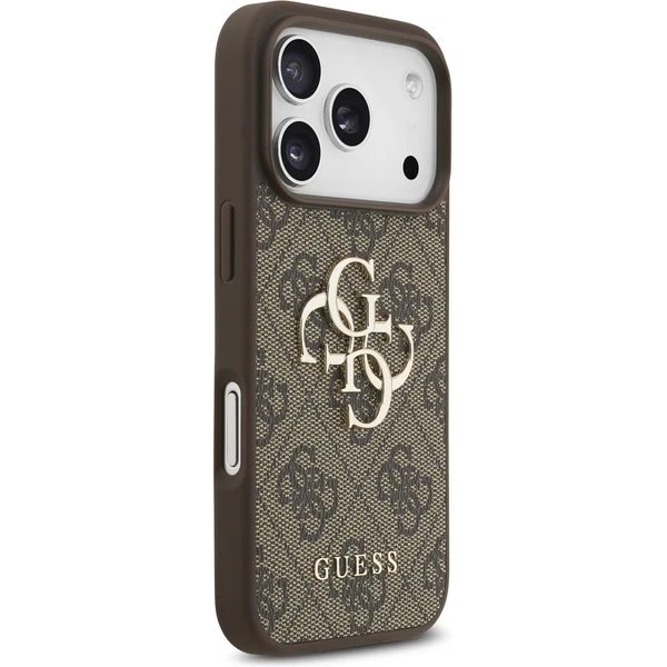 Guess PU 4G Metal Logo Strap kryt iPhone 17 Pro hnedý - Puzdra - Obrázok fd1f1359a15348e4b0817d357e488398
