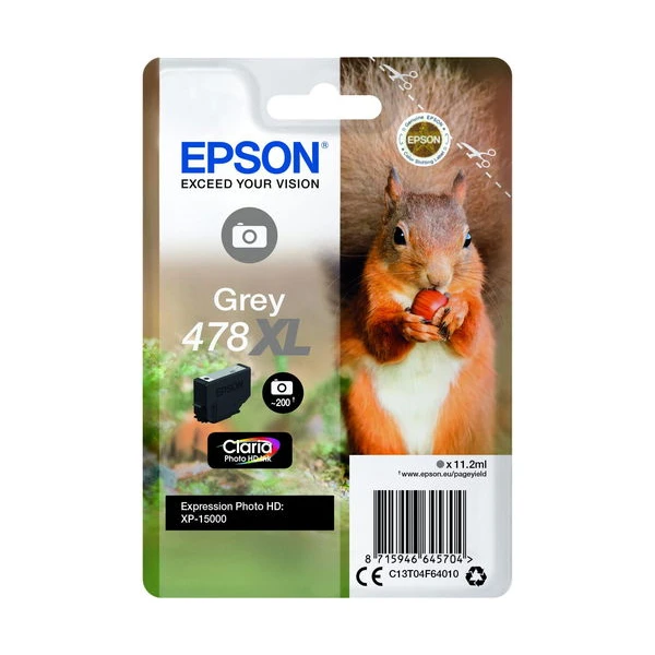Epson 478XL Squirrel Claria Photo HD sivý - Tonery - Hlavný obrázok
